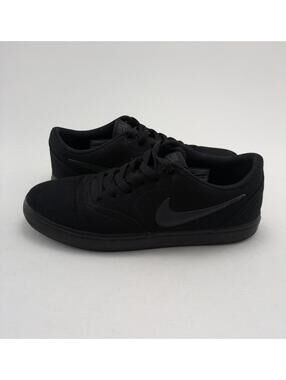 Mens Nike SB Check Solarsoft Triple Black Skateboard Shoes 843896-002 Size 8